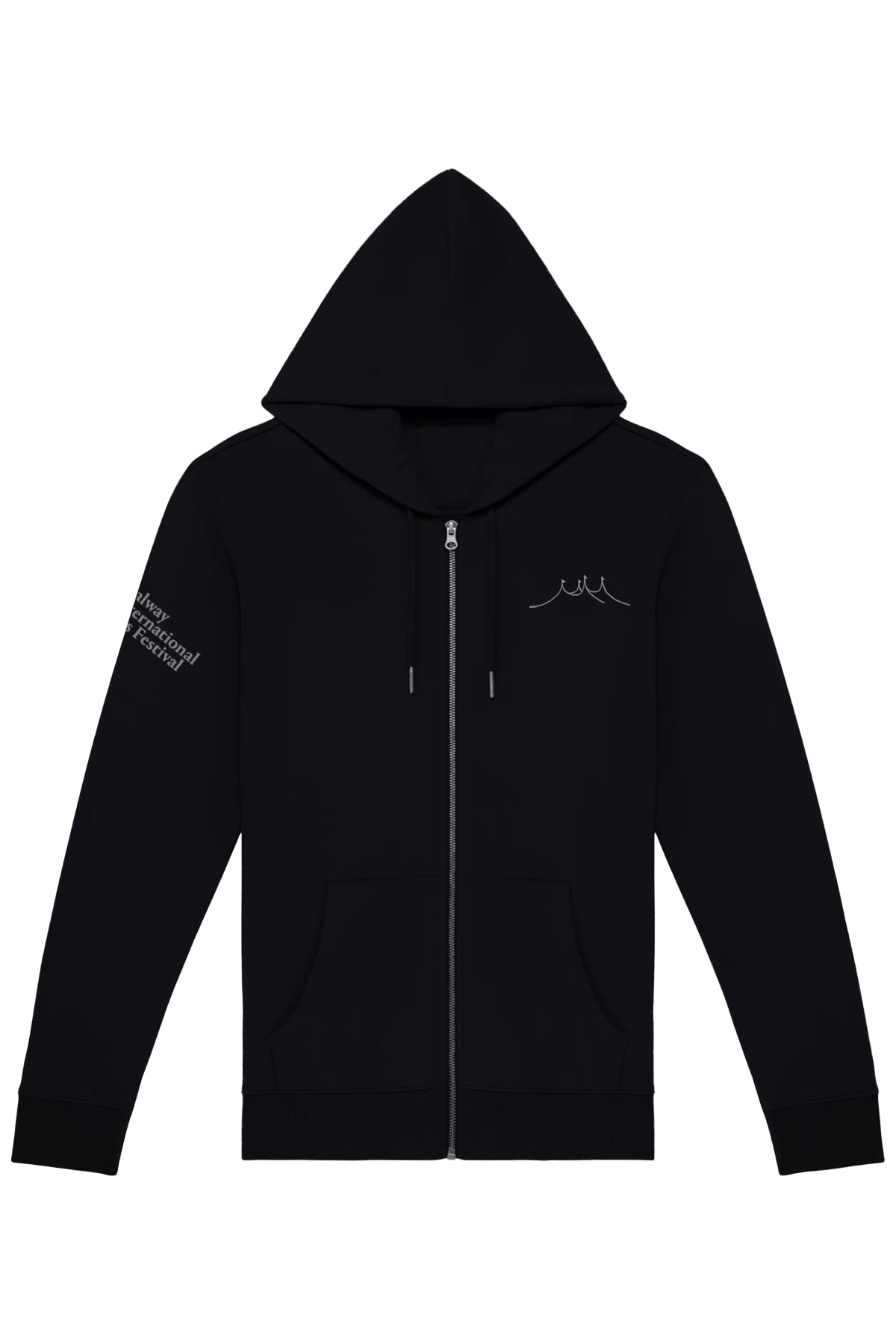 2025 Organic Full Zip Big Top Black Logo Hoodie (Unisex)
