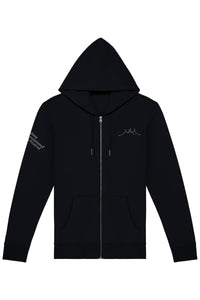2025 Organic Full Zip Big Top Black Logo Hoodie (Unisex)