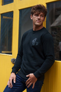 2025 Organic Black Deconstructed G Sweater (Unisex)