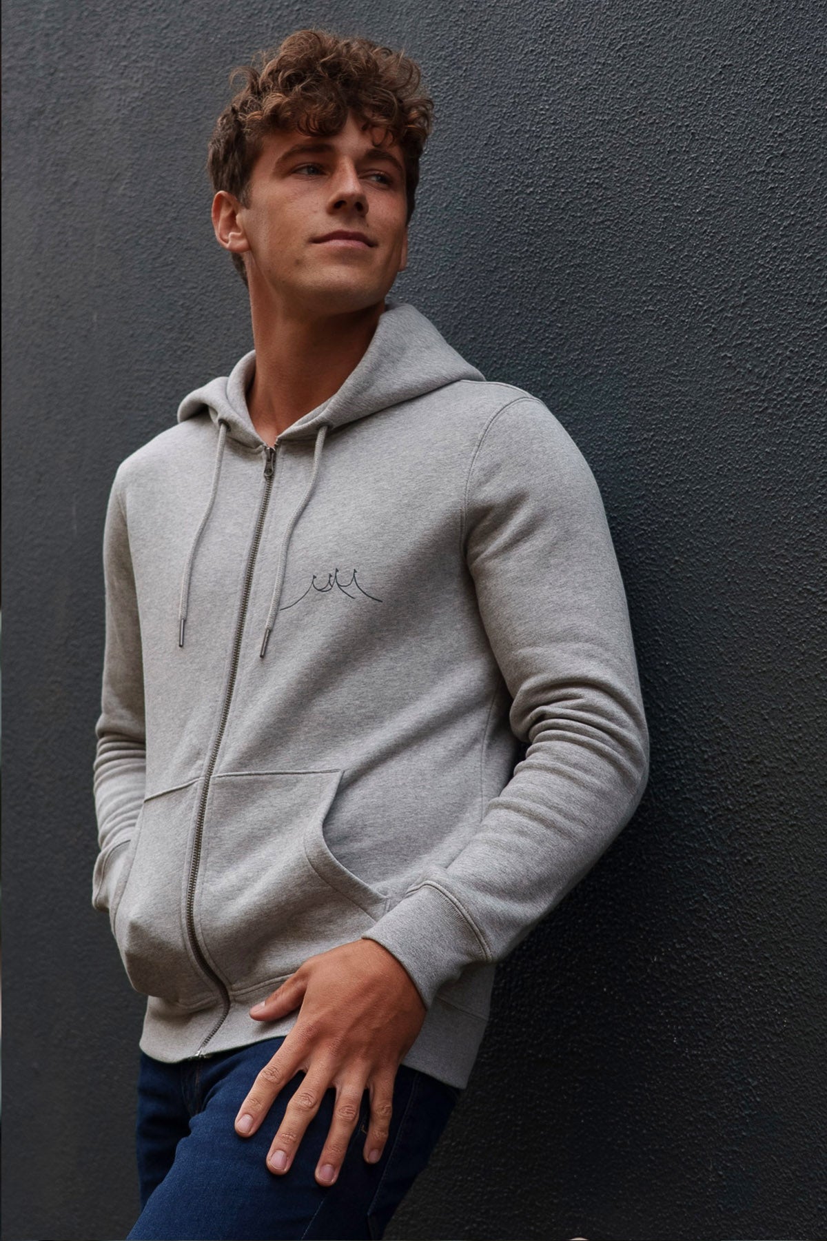 2025 Grey Heather Organic Full Zip Hoodie (Unisex)